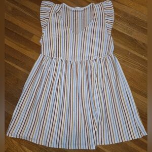 Ces Femme Womens Babydoll Top‎ Size S Y2K Boho Country Flutter Sleeve